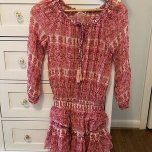 LoveShackFancy Pink and White Dress